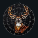Jeu De Fléchettes Pays rustique de cerfs communs en bois en bois<br><div class="desc">panneau de dard fait sur commande</div>