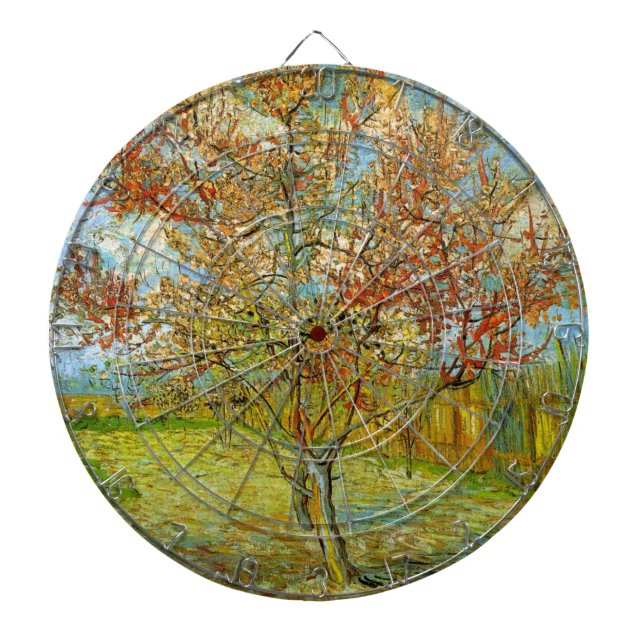 Jeu De Fléchettes Pêcher rose en fleurs de Vincent van Gogh (Devant)