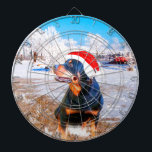 Jeu De Fléchettes Peinture de Noël de chien Rottweiler<br><div class="desc">Peinture de Noël de chien Rottweiler</div>