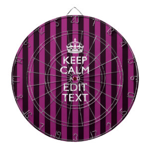 Jeu De Fléchettes Personalisé KEEP CALM Votre texte sur Pink Fuchsia