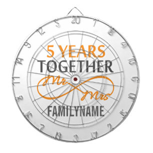 Jeu De Fléchettes Personnalisé M. et Mme 5e anniversaire