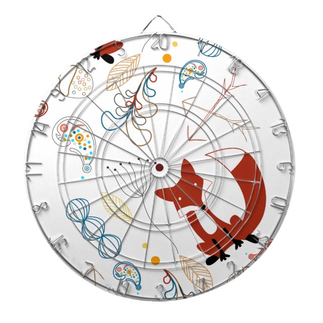 Jeu De Fléchettes Personnaliser le Motif Woodland Fox moderne (Devant)