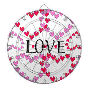 Jeu De Fléchettes Petits coeurs rose rouge AMOUR