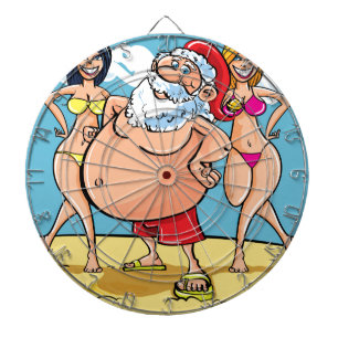 Jeu De Fléchettes plage de bikini santa claus