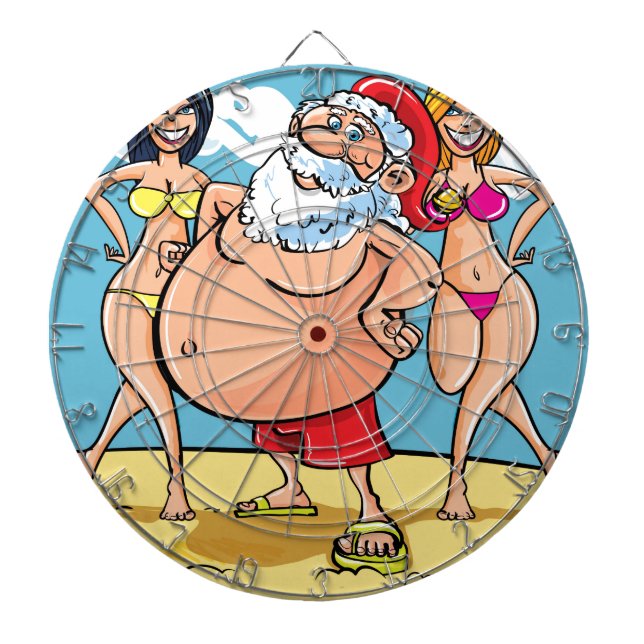 Jeu De Fléchettes plage de bikini santa claus (Devant)