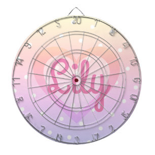 Jeu De Fléchettes Point de polka personnalisable de coeur assez rose