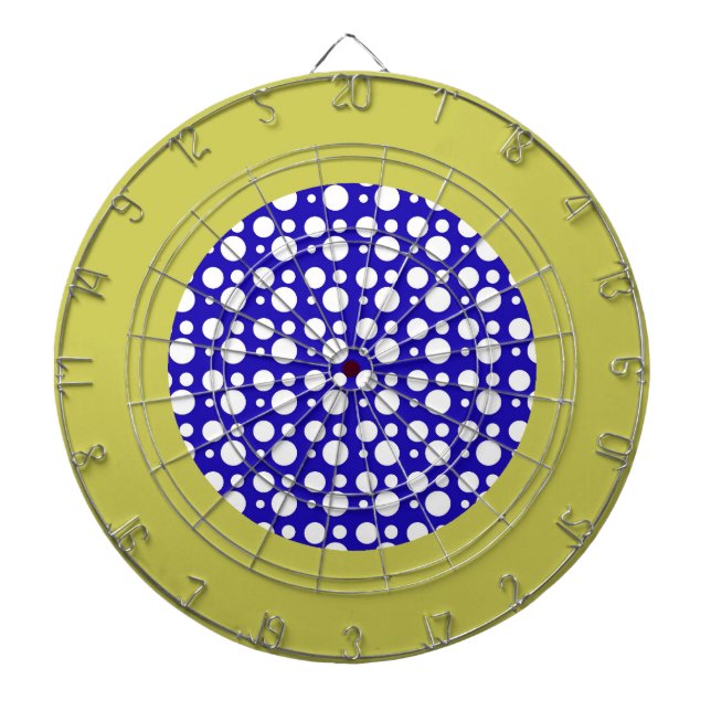 Jeu De Fléchettes pois bleu et blanc (Devant)