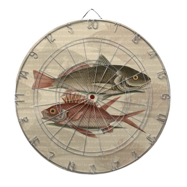 Jeu De Fléchettes Poisson Perche Rouge Pêcheur d'Art (Devant)