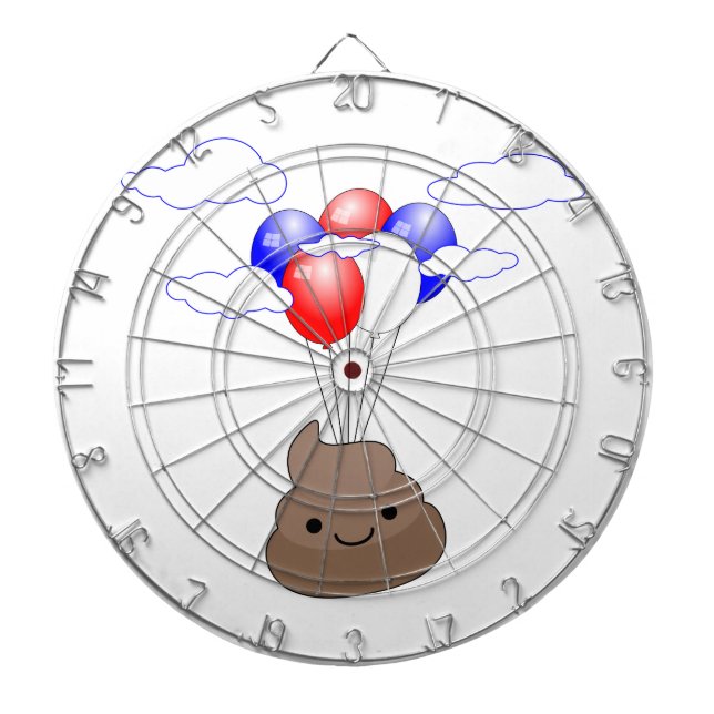 Jeu De Fléchettes Poo Emoji Voler Avec Ballons (Devant)