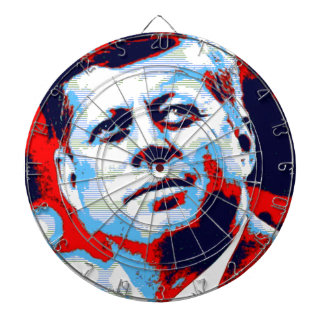 Jeu De Fléchettes Pop Art JFK John F. Kennedy Red Blue