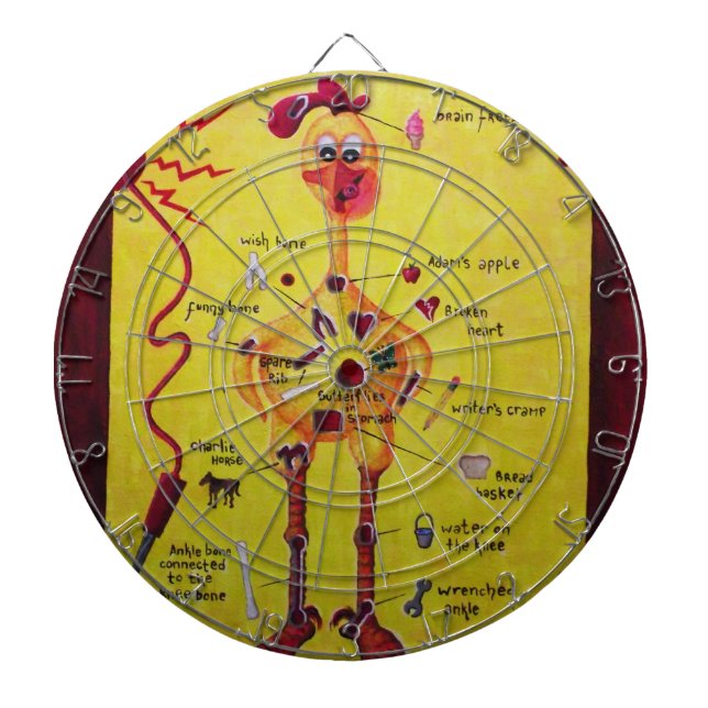 Jeu De Fléchettes Poulet en caoutchouc d'opération (Devant)