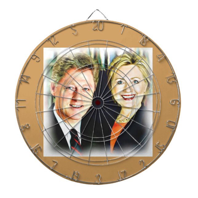 Jeu De Fléchettes Président Bill Clinton et Président Hillary Clinto (Devant)