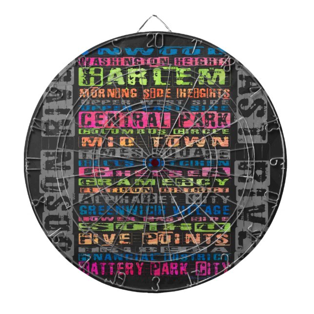 Jeu De Fléchettes Quartiers NYC Arc-en-ciel (Devant)
