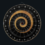 Jeu De Fléchettes Régulation spirale noire et or<br><div class="desc">Beau design classe en or et noir</div>