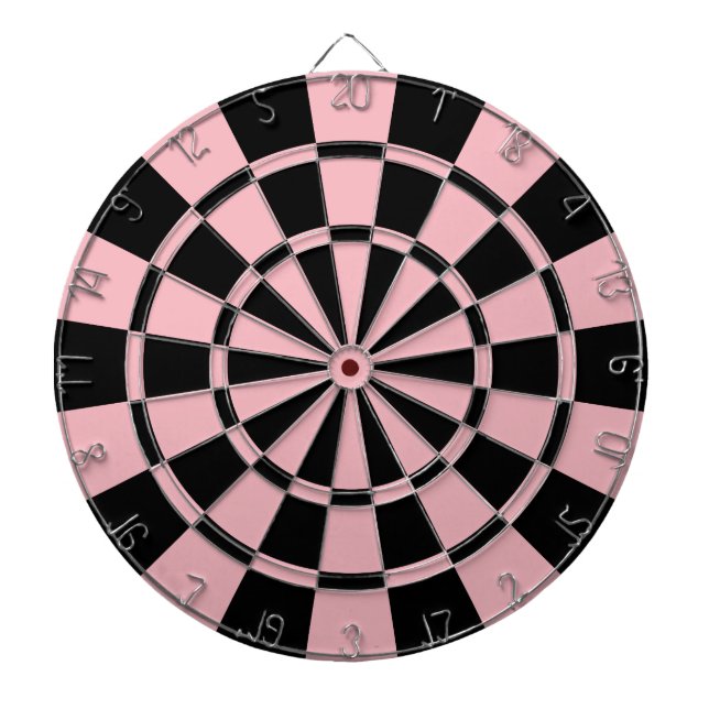 Jeu De Fléchettes Rose en pastel et noir (Devant)
