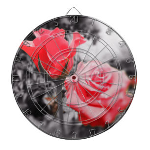 Jeu De Fléchettes Roses rouges romantiques