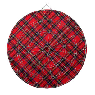 Jeu De Fléchettes Royal Stewart tartan rouge noir plaid