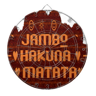 Jeu De Fléchettes Salutation africaine : Jambo Hakuna Matata Wood De