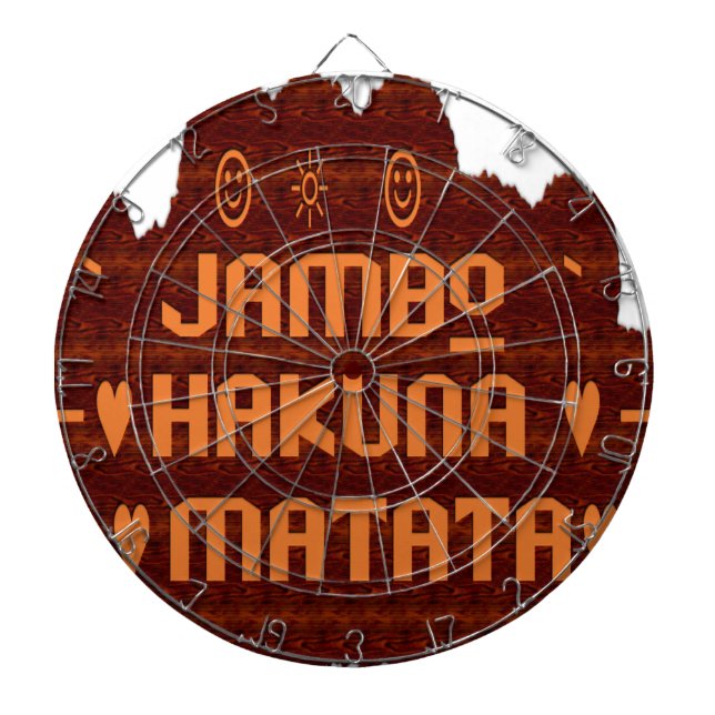 Jeu De Fléchettes Salutation africaine : Jambo Hakuna Matata Wood De (Devant)