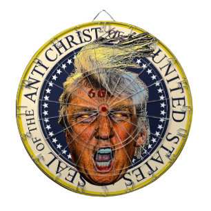 Jeu De Fléchettes Sceau anti-Président Trump de l'Antichrist
