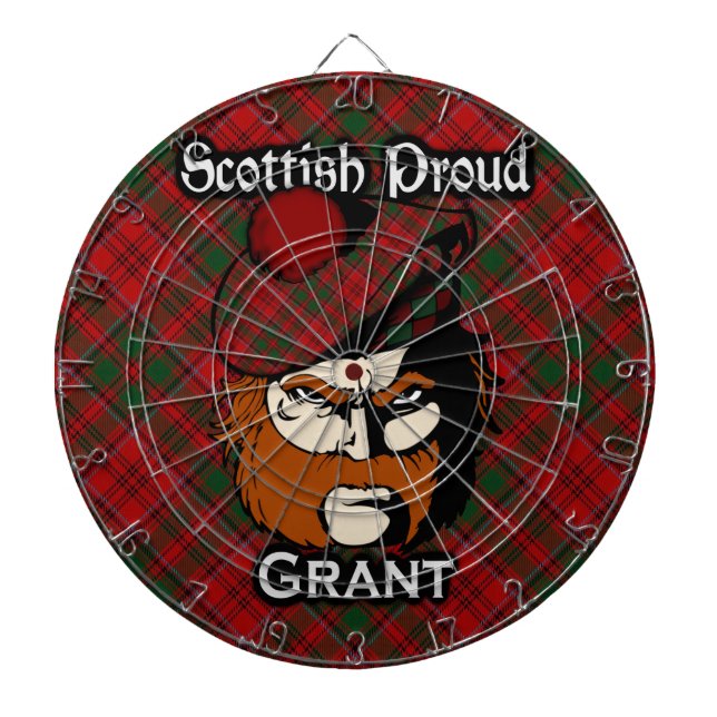 Jeu De Fléchettes Scottish Clan Grant Tartan Darboard (Devant)