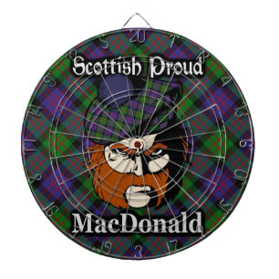 Jeu De Fléchettes Scottish Clan MacDonald Tartan Dartboard