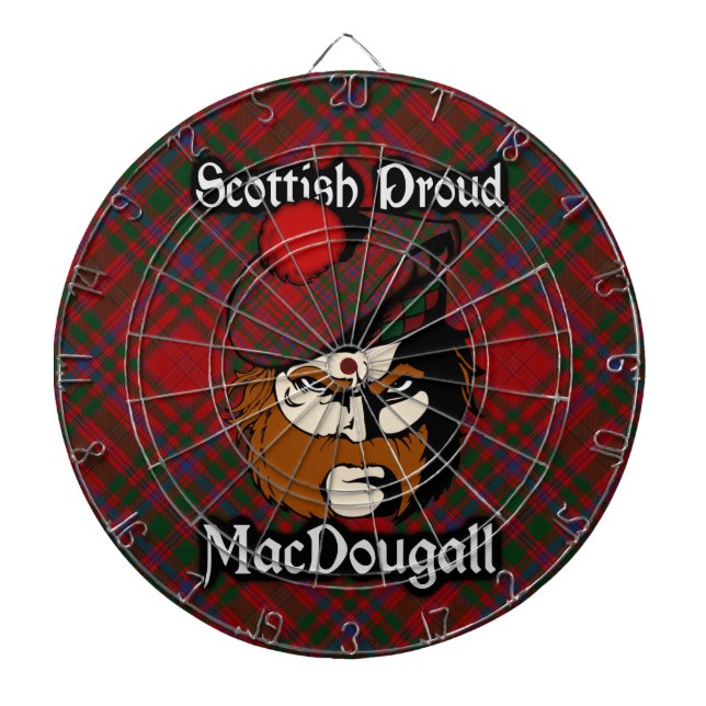 Jeu De Fléchettes Scottish Clan MacDougall Tartan Dartboard (Devant)