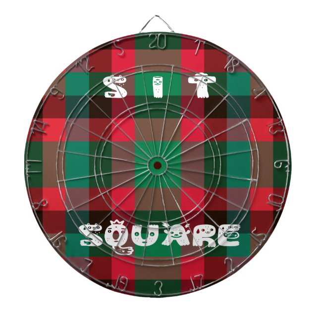 Jeu De Fléchettes Scottish Royal À damiers Tartan Plaid avec texte (Devant)