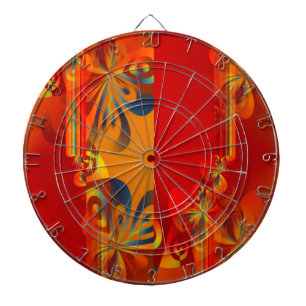 Jeu De Fléchettes Seamless Graphic Design - rouge orange I