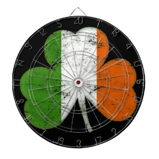 Jeu De Fléchettes Shamrock irlandais vintage de drapeau