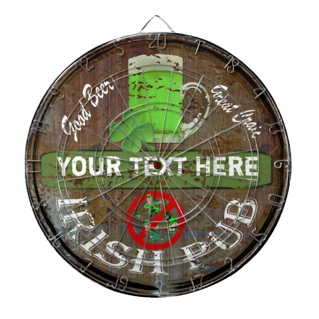 Jeu De Fléchettes Signe irlandais personnalisé de pub (Devant)