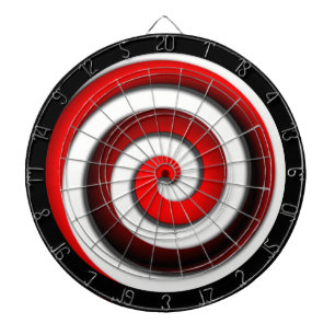 Jeu De Fléchettes Spirale hypnotique rouge