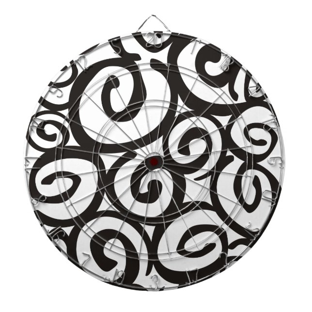 Jeu De Fléchettes Spirales Motif noir & blanc + vos idées (Devant)