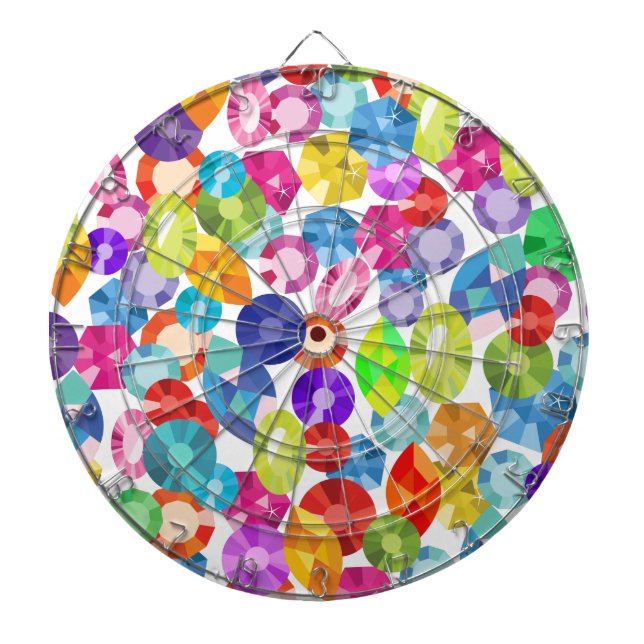 Jeu De Fléchettes strass arc-en-ciel (Devant)