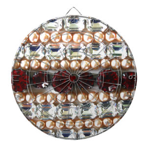 Jeu De Fléchettes Strass et perles - bijoux vintage