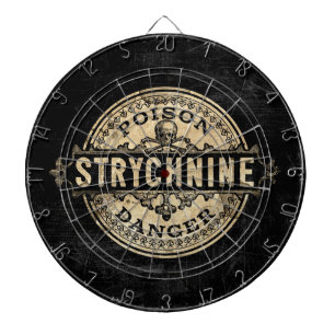 Jeu De Fléchettes Strychnine Vintage Style Étiquette