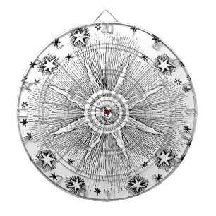 Jeu De Fléchettes Sun Stars Antique Nuit Ciel Médiéval Zodiac