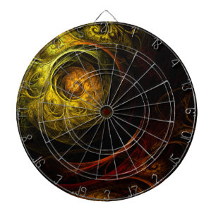 Jeu De Fléchettes Sunrise Floral Red Abstrait Art