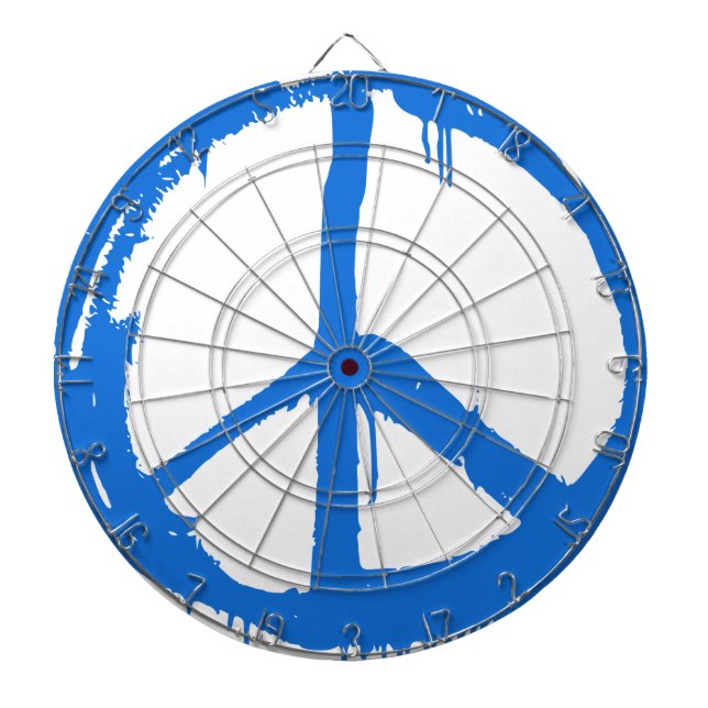 Jeu De Fléchettes SYMBOLE Bleu DE LA PAIX (Devant)
