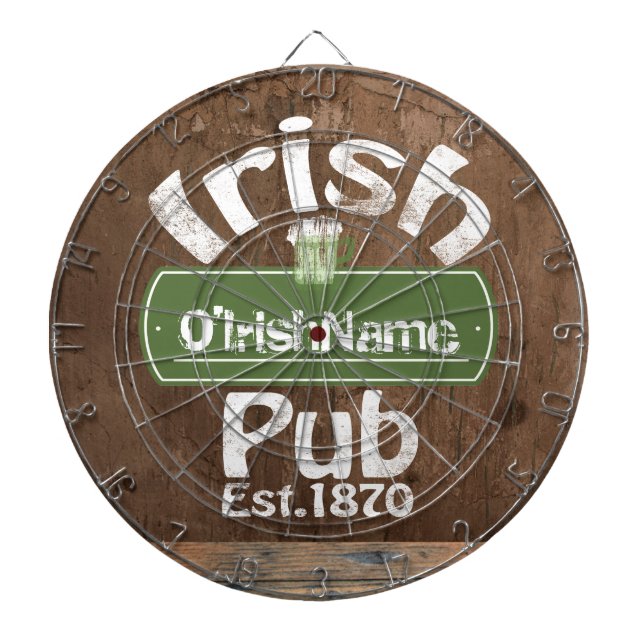 Jeu De Fléchettes Symbole personnalisé Irish Pub Old Keg (Devant)