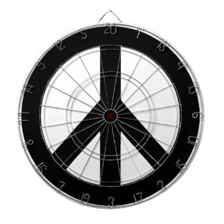 JEU DE FLÉCHETTES SYMBOLE SYMBOLE DE LA PAIX BLANC NOIR