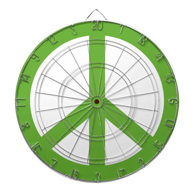 JEU DE FLÉCHETTES SYMBOLE SYMBOLE DE LA PAIX VERTE (Devant)