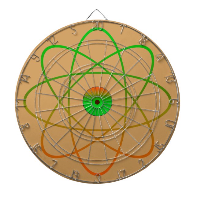 Jeu De Fléchettes Table noire en métal atomique, Tan (Devant)
