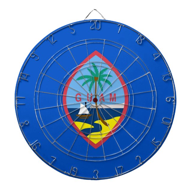 Jeu De Fléchettes Tableau de bord avec Drapeau de Guam, USA (Devant)