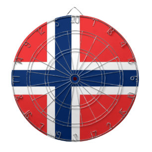 Jeu De Fléchettes Tableau de bord avec Drapeau de Norvège
