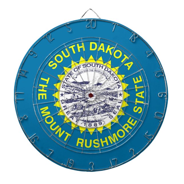 Jeu De Fléchettes Tableau de bord avec drapeau du Dakota du Sud, Éta (Devant)