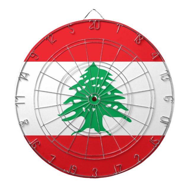 Jeu De Fléchettes Tableau de bord avec drapeau du Liban (Devant)