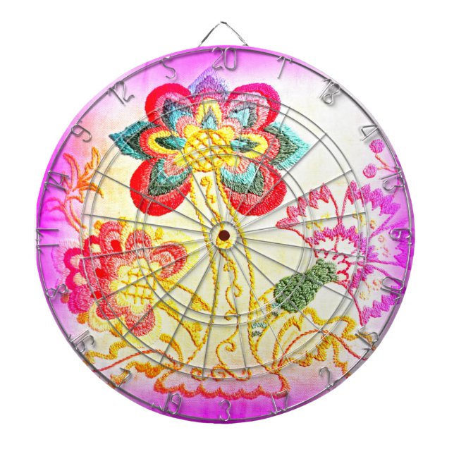 Jeu De Fléchettes tableau de bord de palmier rose (Devant)
