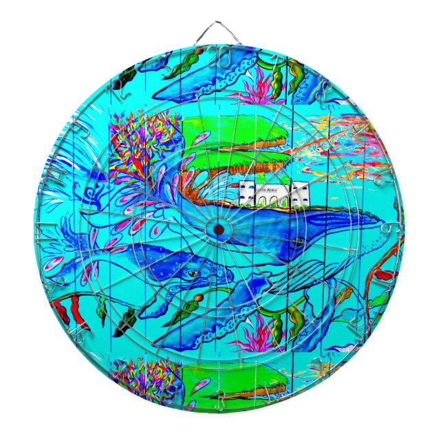 Jeu De Fléchettes tableau de bord des baleines à bosse (Devant)