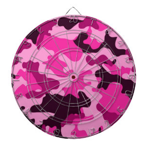 Jeu De Fléchettes Tableau noir camo rose